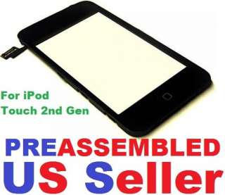 iPod Touch 2nd Gen Screen Glass Digitizer+Bezel Frame+Home Replacement 