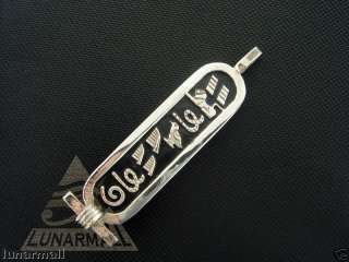 sides Personalized hieroglyphic Silver Cartouche  