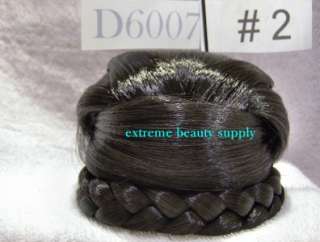 darket brown # 2 hair dome wiglet bun piece chignon 07  