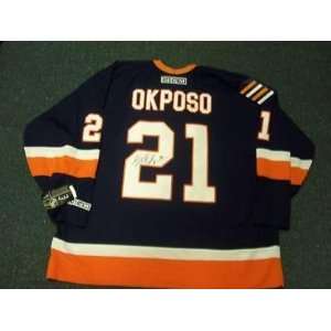 Kyle Okposo Autographed Jersey   Autographed NHL Jerseys:  