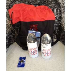   Cruise Line Castaway Club Beach Carry All Bag with 2 Walter Bottles