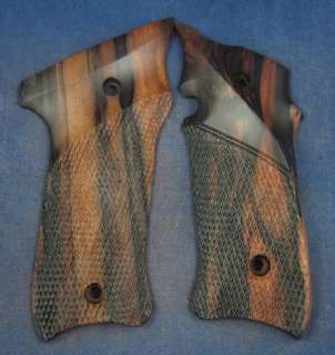 NEW WOOD CHECKERED GRIPS FOR RUGER MARK II, III  