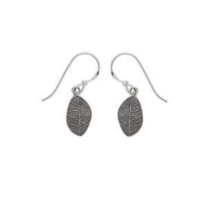  Boma Sterling Silver Matte Leaf Earrings Jewelry