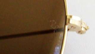 RAY BAN Aviator Sunglasses RB 3025 001/33 Gold Brown 58mm Medium NEW 