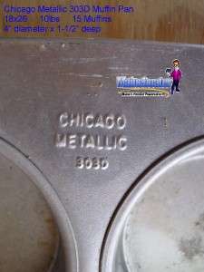 Used Commercial Chicago Metallic 303D Muffin Pans Baker  