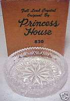 Princess House Full lead Crystal Candle Dish 1985 #830  