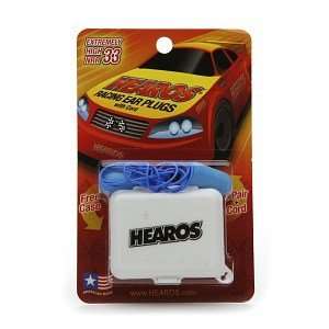 Hearos Racing Ear Plugs with Cord + Free Case, Extremely High NRR 33 