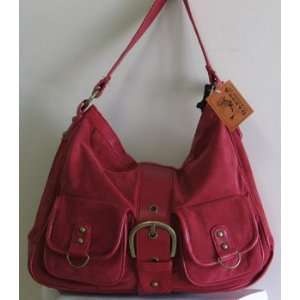   Leather   Red Suede Leather Shoulder Ladies Purse (Bag): Everything
