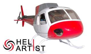 HeliArtist AS350 fuselage Trex T rex 450 Belt CP V1 V2 E325   RED 