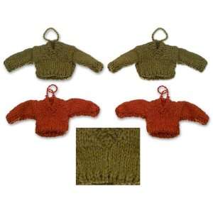  Alpaca wool ornaments, Sweaters (set of 4)