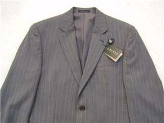 NEW 48L POLO RALPH LAUREN Mens 100% Wool Pin Stripe Suit Coat Pants 43 