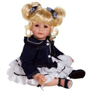  Adora Baby Doll 20 Denim and White (Light Blond/Brown 