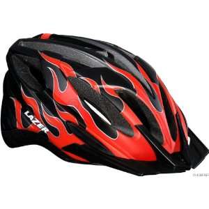   Youth Helmet with Visor Black/Red Flame One Size