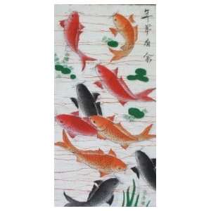  Koi / Carp Batik Tapestry