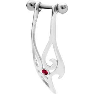   )   SOLID 14K White Gold TRIBAL Cartilage Earring   LEFT EAR Jewelry