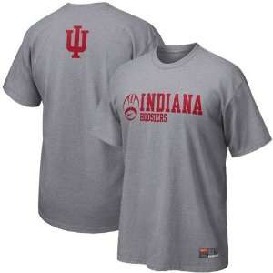  Nike Indiana Hoosiers Ash Practice T shirt: Sports 