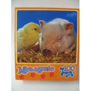  Menagerie 100 Piece Puzzle    Not a Peep: Toys & Games