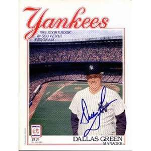   New York Yankees autographed Program Dallas Green: Sports & Outdoors