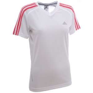   Short Sleeve Running T Shirt   White/Pink   V39153