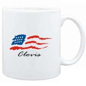  Mug White  Clovis   US Flag  Usa Cities Sports 