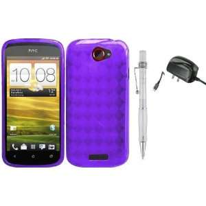  Purple Checker   Premium Design Protector TPU Phone Cover 