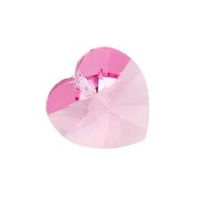  Swarovski Crystal Heart Pendant 6228 18X17mm Light Rose 