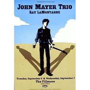 John Mayer Ray LaMontagne Fillmore Concert Poster:  Home 