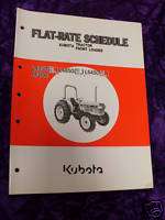 Kubota L4350/4850 Loader Flat Rate Schedule Manual  