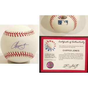  Chipper Jones Signed MLB Baseball: Sports & Outdoors