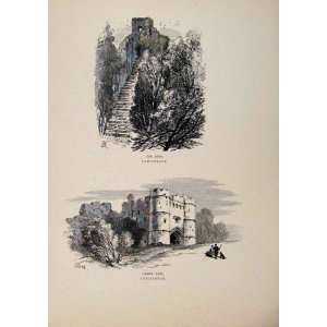 The Keep Castle Gate Carisbrook C1875 Old Print Sketch 