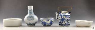 Chinese Export Porcelain Miniature Bowls Vase Teapot  