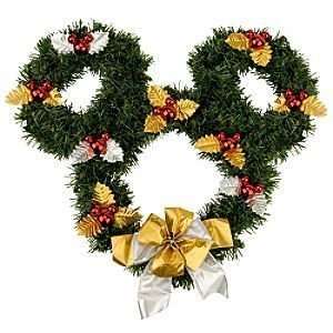   Holiday Mickey Mouse Christmas Wreath with Lights: Everything Else