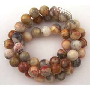   Crazy Lace Agate 8mm Round Gemstone Beads Arts, Crafts & Sewing