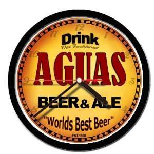  AGUAS beer and ale wall clock: Everything Else