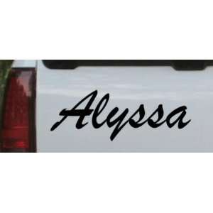  Alyssa Car Window Wall Laptop Decal Sticker    Black 18in 