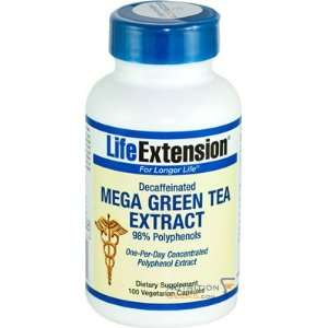  Life Extension Mega Green Tea Extract, Decaffeinated, 100 Veggie 