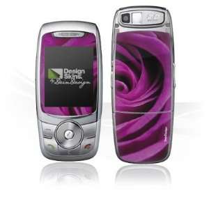  Design Skins for Samsung E740   Purple Rose Design Folie 