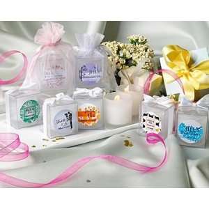   Bridal Shower Frosted Votive Candle Favors