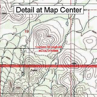  USGS Topographic Quadrangle Map   Cochise Stronghold 