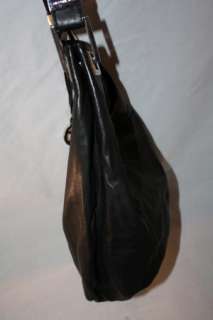 Auth. Michael Michael Kors Black Leather Shoulder Purse Handbag Medium 