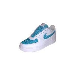   Nike Air Force One Low Top (White/Turquoise)