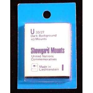  Showgard Pre Cut Black Stamp Mounts Size U33/27 