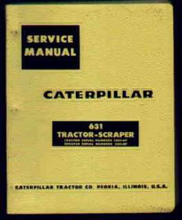 CAT Caterpillar 631 Tractor Scraper Service Manual  