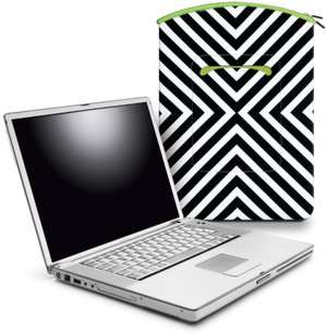   Top Loading Laptop Zipper Sleeve in Edie Black by Merkury Innovations