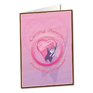  Caring Hearts Note Card   10 Pack: Office Products