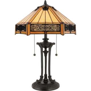 Quoizel Indus Tiffany Table Lamp Tif Vintage Bronze 16 D  