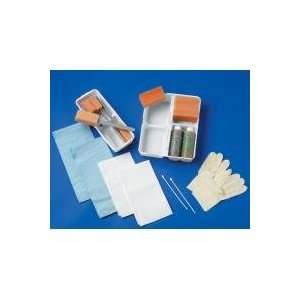  MedLine Wet Skin Scrub E Kits, Tray #01 with Latex Gloves 