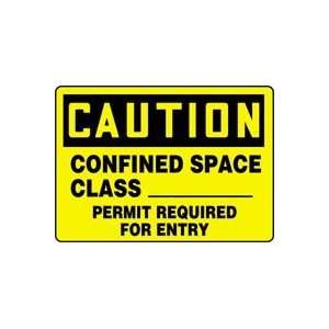  CAUTION CONFINED SPACE CLASS ___ PERMIT REQUIRED FOR ENTRY 