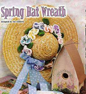 PRETTY Spring Hat Wreath/Decor/Crochet Pattern  