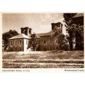  1947 Photogravure Stratford Hall Westmoreland County Virginia 